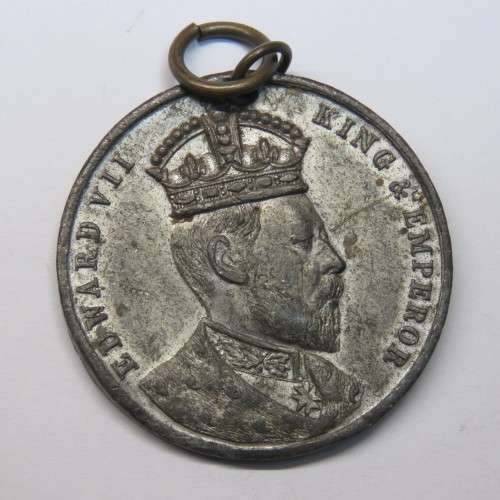 1902 Edward 7 coronation medallion - Lead