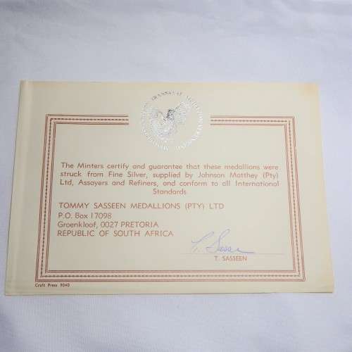 Birds of Africa gold plated fine silver medallion set in case with COA