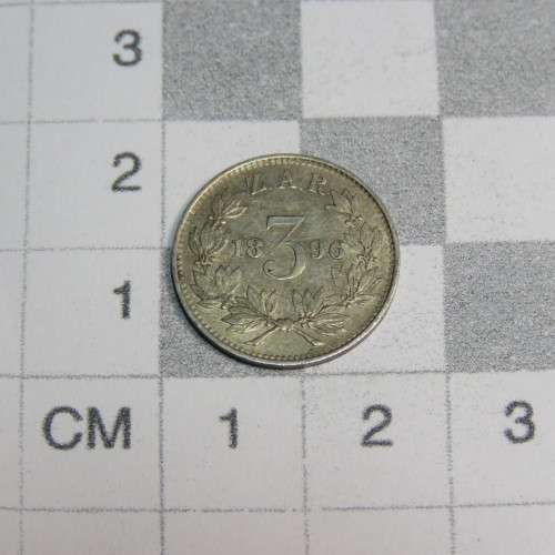 1896 ZAR Paul Kruger 3d in decent XF+ condition