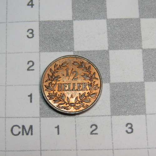 1905 German East Africa copper 1/2 Heller - UNC
