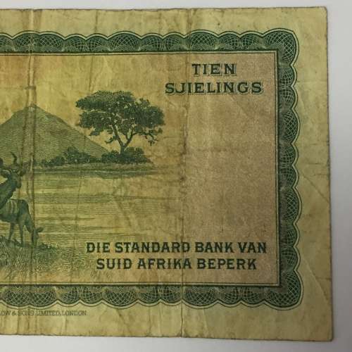 South West Africa Standard Bank 10 Shillings banknote - 15 June 1959