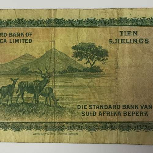 South West Africa Standard Bank 10 Shillings banknote - 15 June 1959