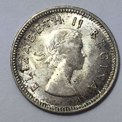 South Africa 1954 threepence - UNC