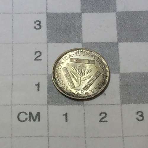 South Africa 1954 threepence - UNC