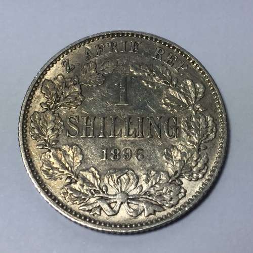 South Africa ZAR 1896 shilling in VF+ condition - Book value of R4000 some mint luster
