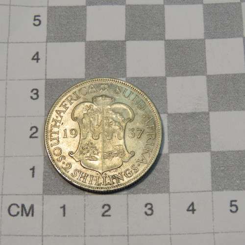 1937 South Africa two shilling - EF - Some mint lustre