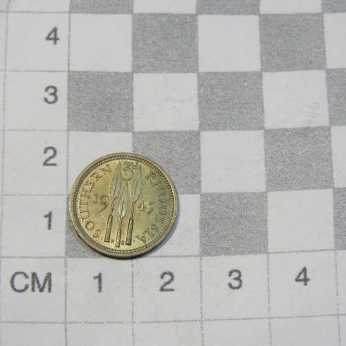 1947-sixpence Southern Rhodesia threepence - UNC
