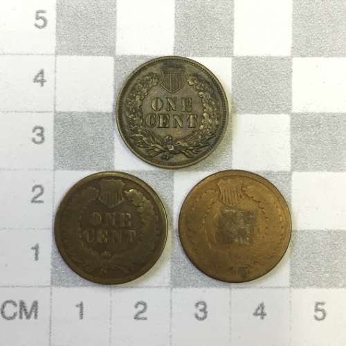 Lot of 2 x 1880 and 1904 USA Indian Head one cents