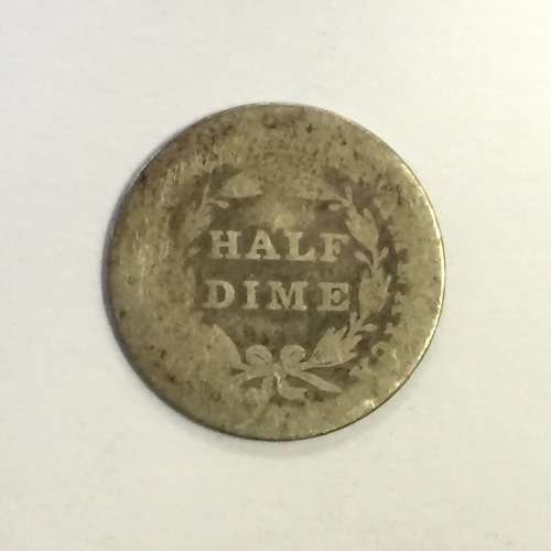 1837 USA half dime - small date - no stars