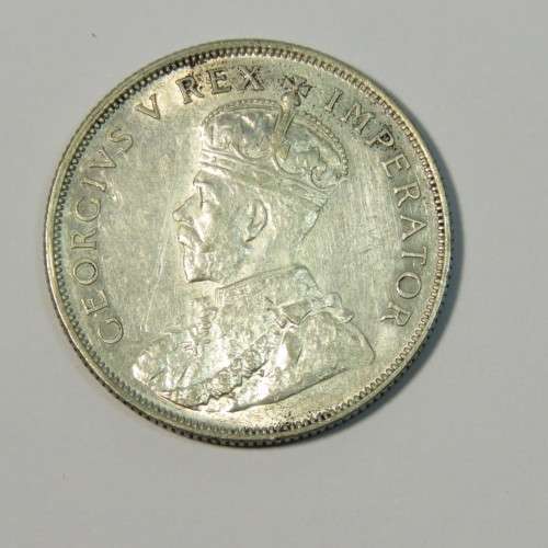 1935 South Africa two shillings - AU - Light scratches obverse