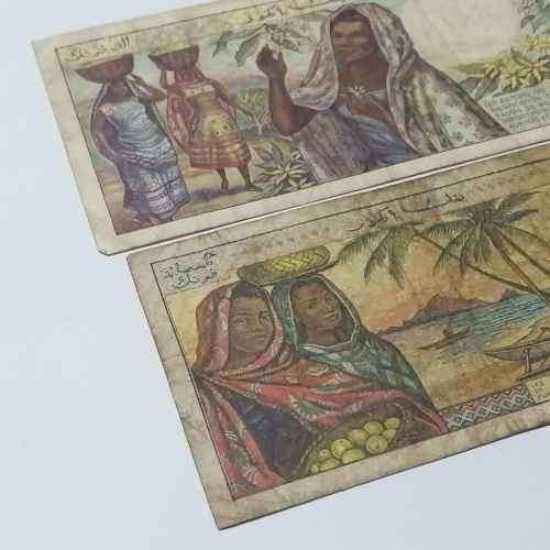 Comores 500 francs (H2) and 1000 francs (X1)