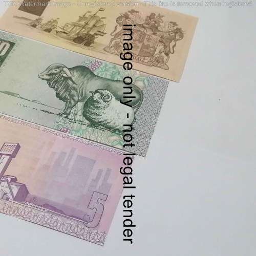 Lot of 3 CL Stals banknotes R5, R10 & R20 - uncirculated