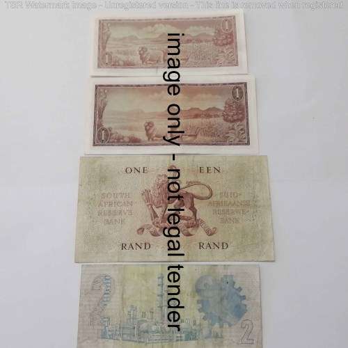 Lot of 16 different South Africa banknotes - R1 to R50