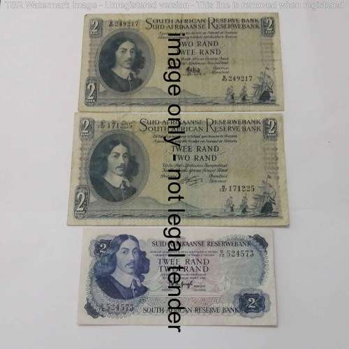 Lot of 16 different South Africa banknotes - R1 to R50