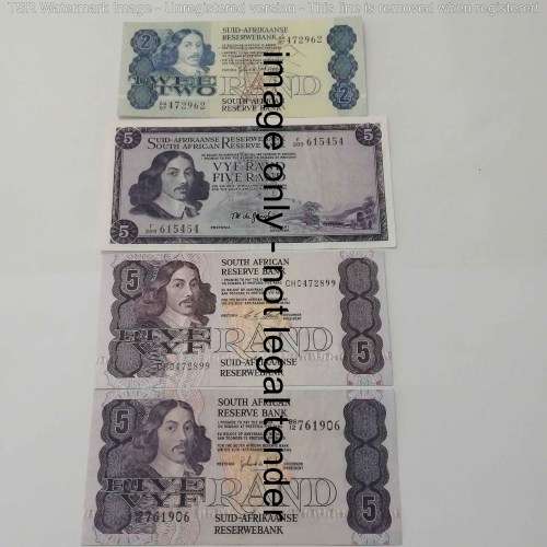 Lot of 16 different South Africa banknotes - R1 to R50