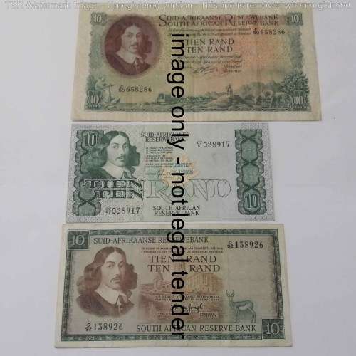 Lot of 16 different South Africa banknotes - R1 to R50