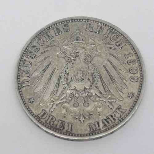 Germany Prussia 3 Mark 1909 A XF