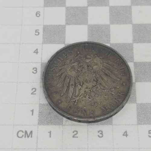 Germany Wuertemberg 5 Mark 1907 XF+