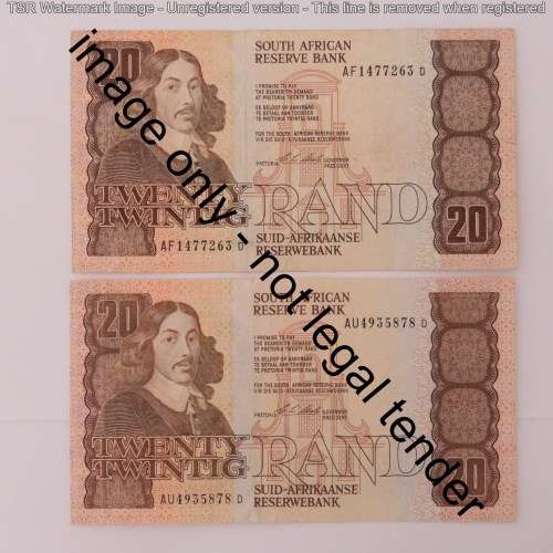CL Stals lot of 5 1st Issue R20 notes