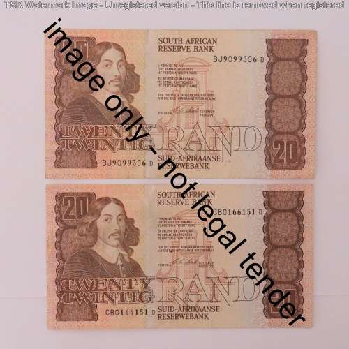 CL Stals lot of 5 1st Issue R20 notes