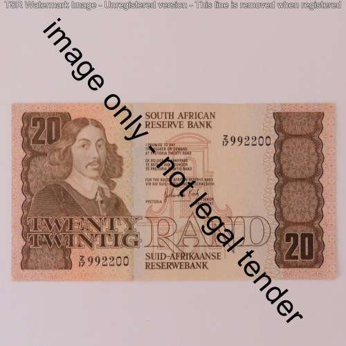 GPC de Kock 3rd Issue R20 replacement note Z17 with number 992200 uncirculated