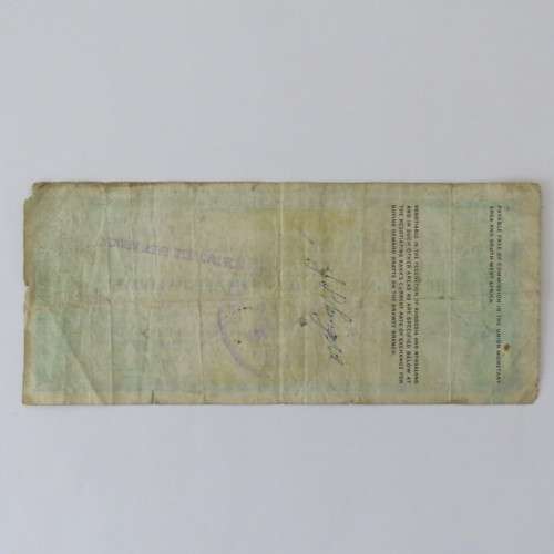 Barclays Bank 5 pound Travellers cheque Portuguese East Africa