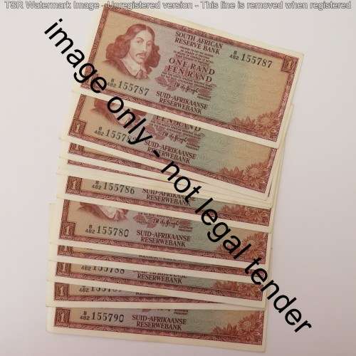 TW de Jongh 3rd issue lot of 11 R1 notes uncirculated with consecutive numbers