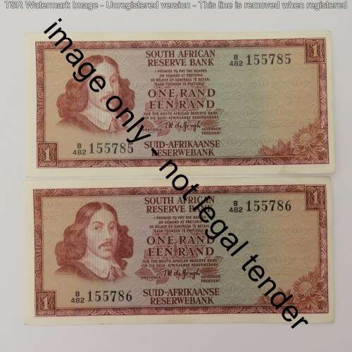 TW de Jongh 3rd issue lot of 11 R1 notes uncirculated with consecutive numbers