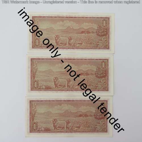 TW de Jongh 3rd issue lot of 11 R1 notes uncirculated with consecutive numbers