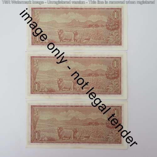 TW de Jongh 3rd issue lot of 11 R1 notes uncirculated with consecutive numbers