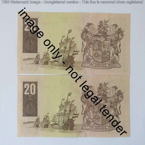 CL Stals lot of 6 R20 banknotes with consecutive numbers