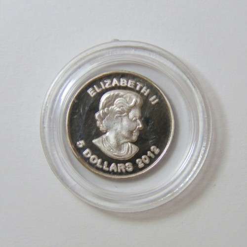 Canada 1 gm silver 5 dollar 2012 coin