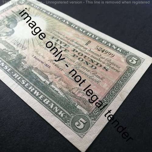 WH Clegg 4th issue 2 September 1929 Five Pounds VF+