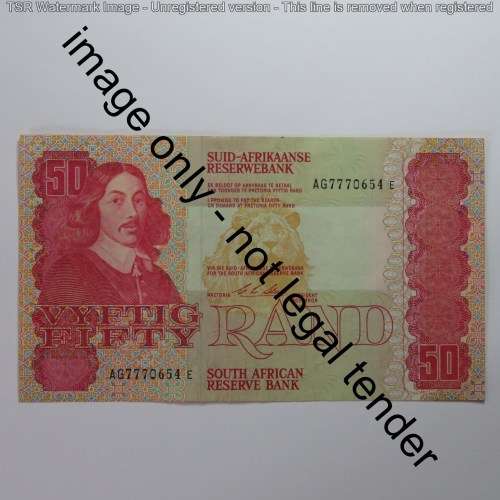 CL Stals 1st issue R50 banknote AU (UNC with crease)