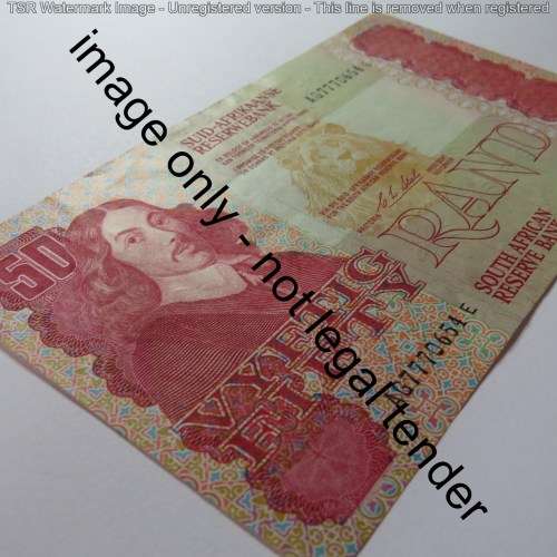 CL Stals 1st issue R50 banknote AU (UNC with crease)