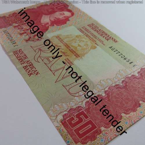 CL Stals 1st issue R50 banknote AU (UNC with crease)