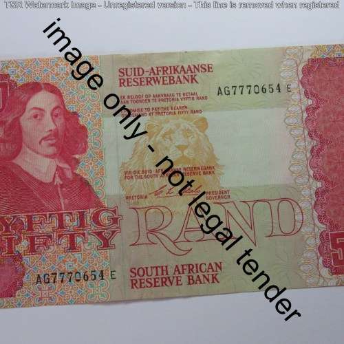 CL Stals 1st issue R50 banknote AU (UNC with crease)