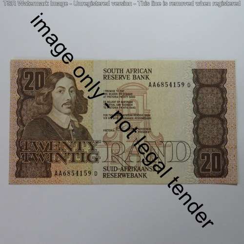 CL Stals first issue R20 banknote uncirculated with paper clip dent