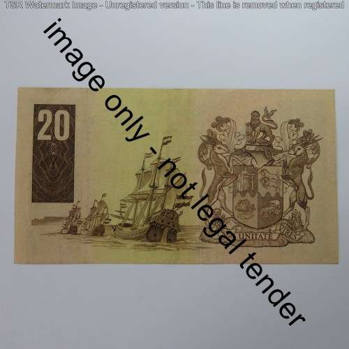 CL Stals first issue R20 banknote uncirculated with paper clip dent