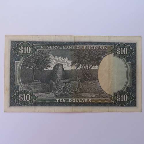 Reserve Bank of Rhodesia Ten Dollars 2 January 1979 F+
