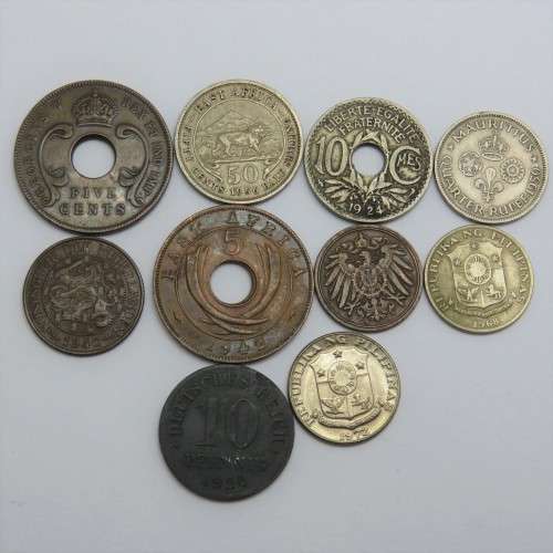 Lot of 10 world coins - All different