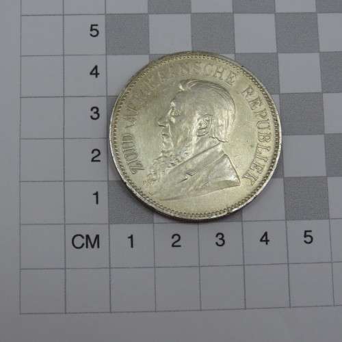 1892 South Africa ZAR Paul Kruger single shaft crown - 5 shilling - Excellent coin