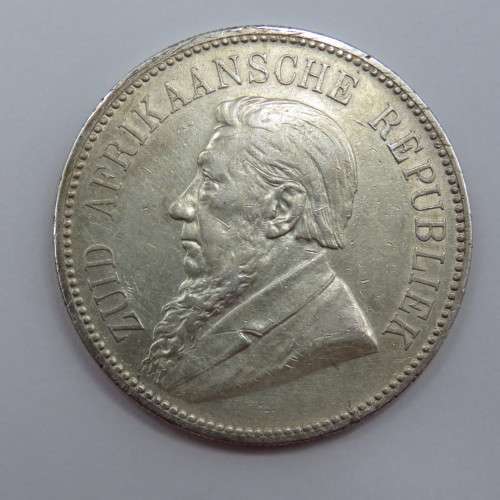 1892 South Africa ZAR Paul Kruger single shaft crown - 5 shilling - Excellent coin