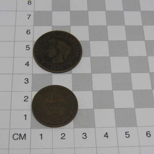 Lot of 8 old coins - Each one over 100 years old - Some from 1700's