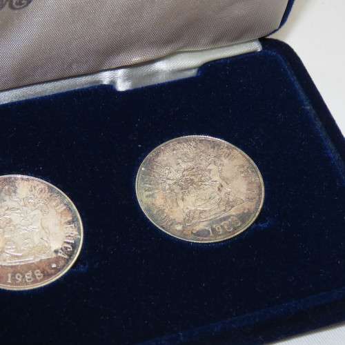 1988 RSA proof silver R1 set - Groot Trek, Dias, Huguenots