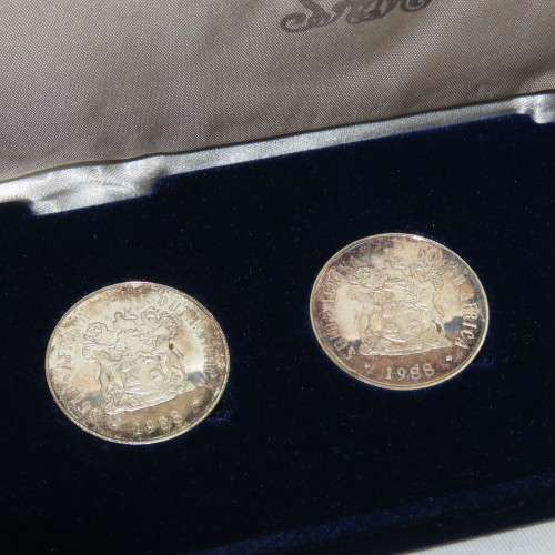 1988 RSA proof silver R1 set - Groot Trek, Dias, Huguenots