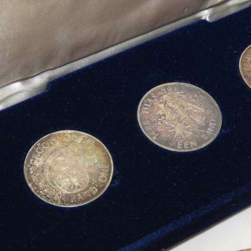 1988 RSA proof silver R1 set - Groot Trek, Dias, Huguenots