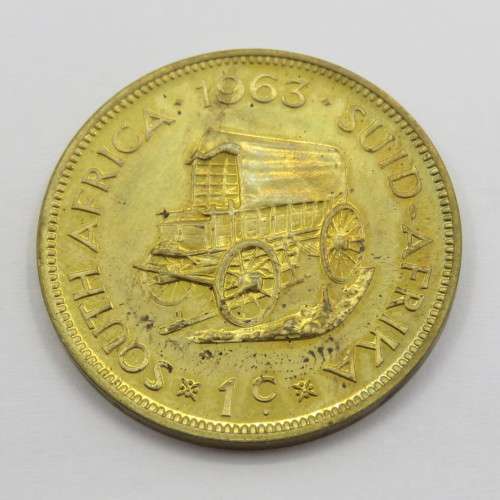 South Africa 1963 one cent proof mintage of 4025