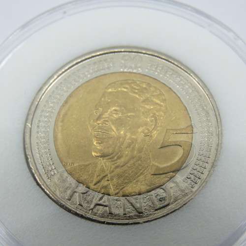 2008 Mandela 90th birthday coin in case and original wooden box