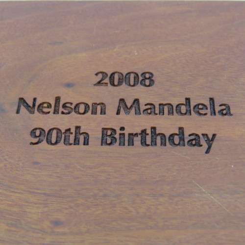 2008 Mandela 90th birthday coin in case and original wooden box